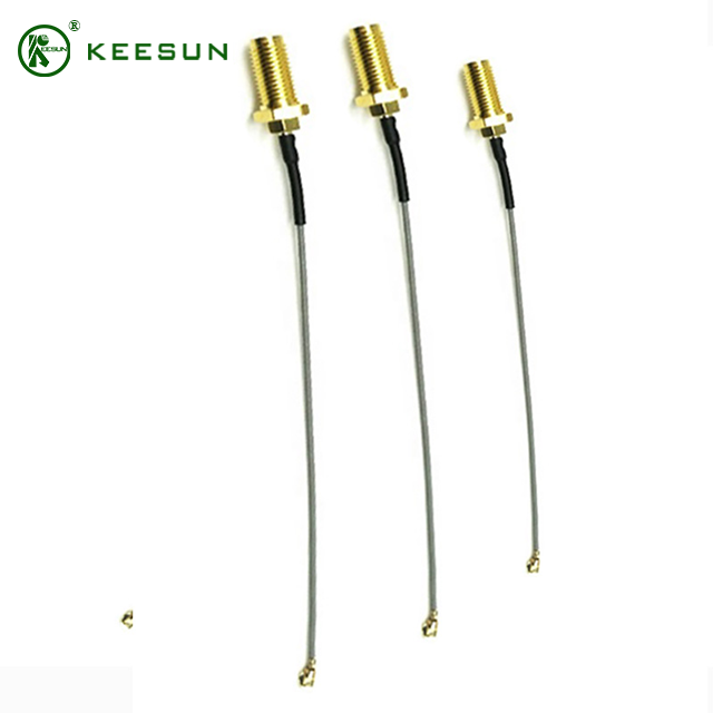 RF10002 | SMA Lelaki/Perempuan ke Ipex 1.13 hitam Kabel RF Antena