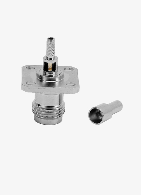 HF-Koaxialstecker TNC-KF-1,5 Fenster TNC-Buchsensitzflansch mit Vierloch-Crimp RG316 Linie RG174