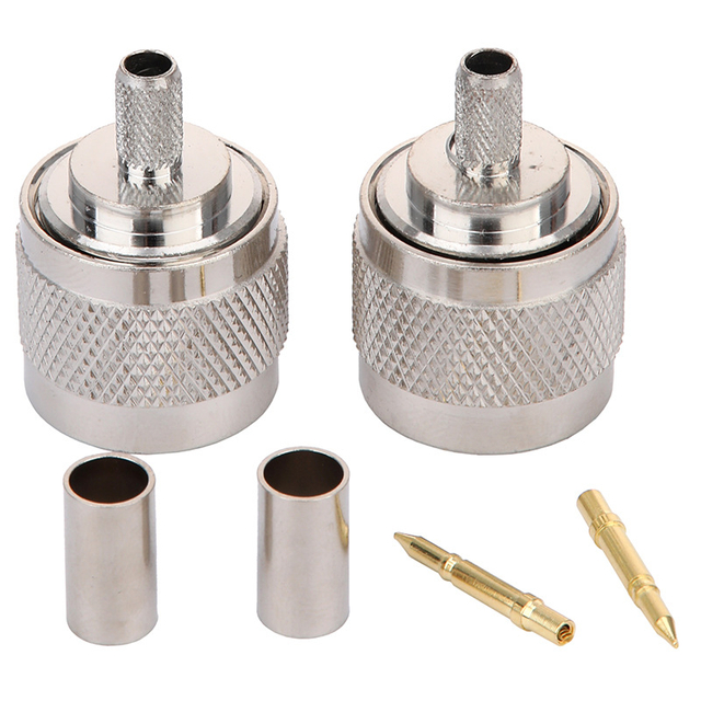 ຕົວເຊື່ອມຕໍ່ RF N-ຊາຍ, N-type ຊາຍ N-type antenna connector, ເຊື່ອມຕໍ່ກັບ RG58/RG142