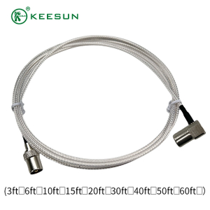 TV10003 | Penyambung F Male ke F Male dengan Kabel TV RG316 putih 
