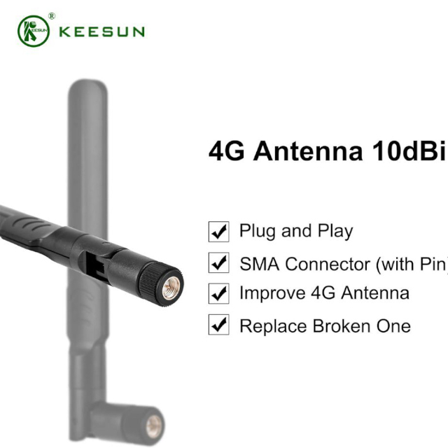 EX20055 | RP-SMA(M) 직선 커넥터가 있는 2.4G 2dBi 고무 안테나 