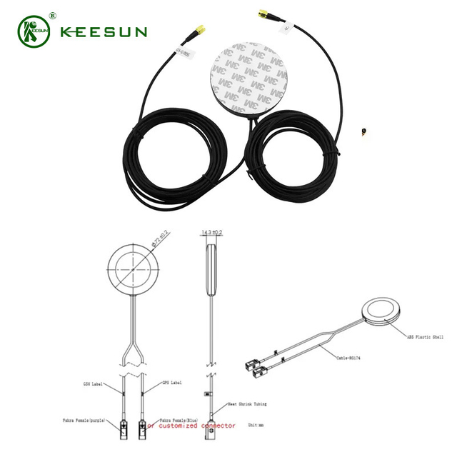GP00024 | GPS/GNSS Antenna na may Rg174 Cable To SMA Male Connector