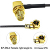 RF10007 | RP SMA Samice prav&yacute; &uacute;hel do 0,81 mm IPX s koaxi&aacute;ln&iacute;m kabelem
