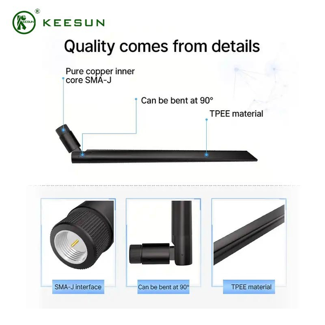 EX20014 | Antena Wi-Fi 2.4/5.8G 5dBi com conector macho SMA