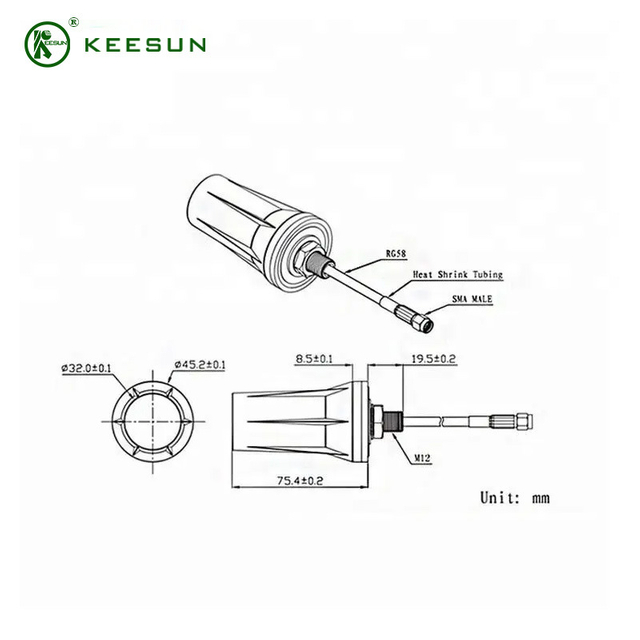 GP00034 | Antenna esterna 698~980/1710~2700 MHz 2dBi con connettore SMA