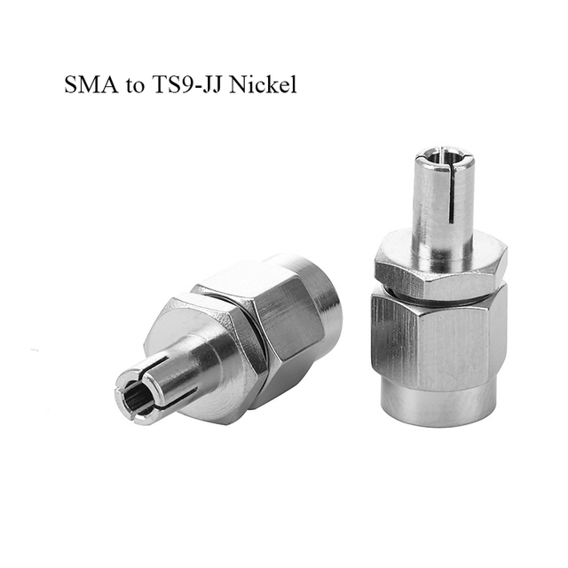 ขั้วต่อโคแอกเชียล SMA ถึง TS9 อะแดปเตอร์ชุบนิกเกิลตัวแปลงอะแดปเตอร์เสาอากาศ / อะแดปเตอร์ RF