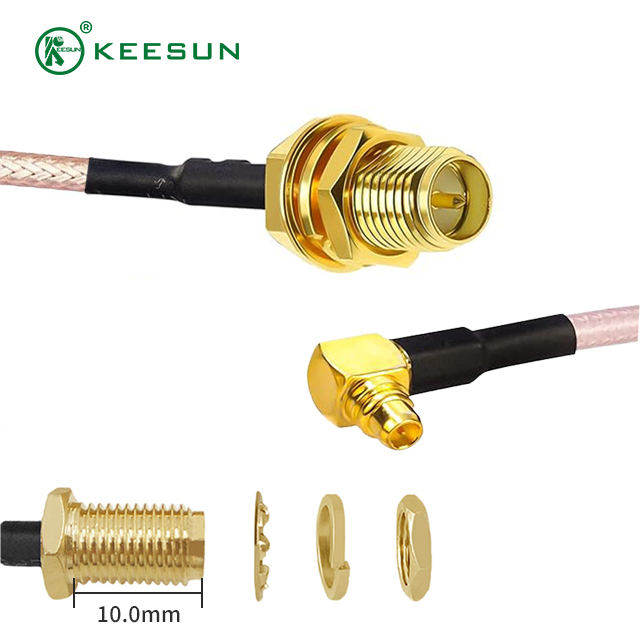 RF10061 | RG 178 коаксиаль кабель бүхий MMCX-д RP-SMA эмэгтэй холбогч