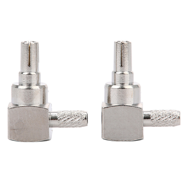 0 ~ 3GHz CRC9 ขั้วต่อ RF ทองแดงตัวผู้โค้ง 90 องศา RG178 RG3 16 RG174