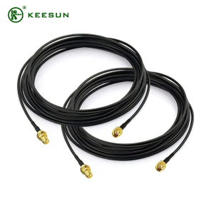 RF10010 | Cavo RP SMA femmina a IPX nero da 10 cm con cavo coassiale