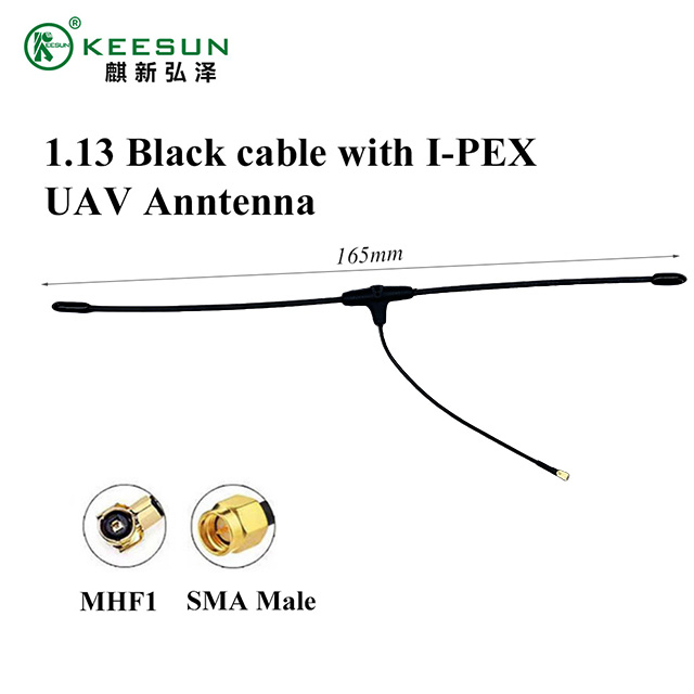 UAV00002 | 915MH Uav Drone Antenna met 1.13 swart kabel na I-PEX MHF1 Connector